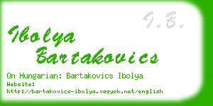 ibolya bartakovics business card